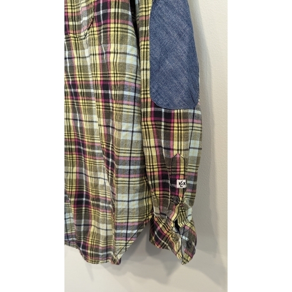 Kavu 100% Cotton Plaid Long Sleeve Button Down Shirt Size XL - Picture 4 of 6